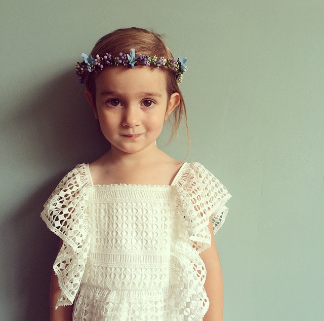 Pale blue flower crown