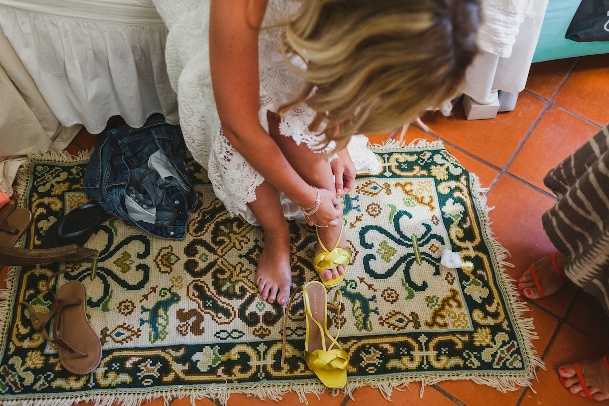 Sinead wore the Daughters of Simone Dylan dress for her gorgeous wedding in Portugal