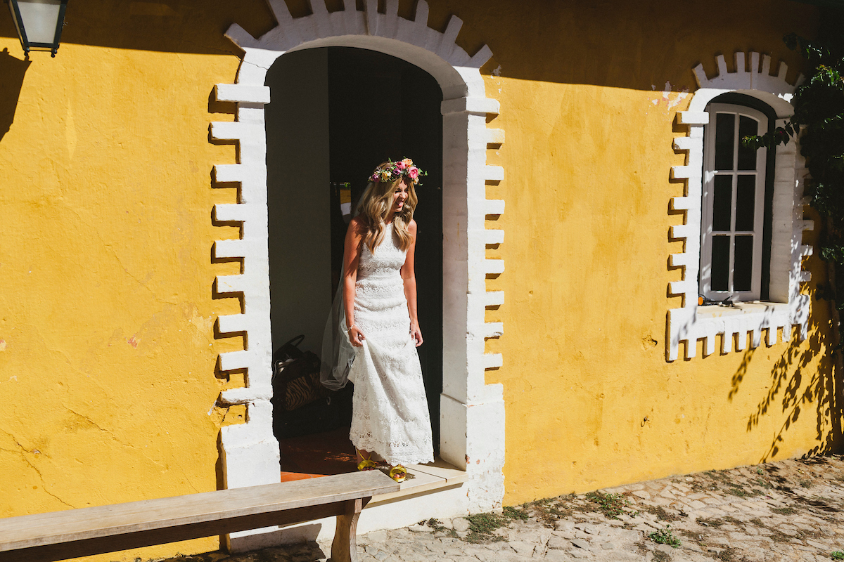 Sinead wore the Daughters of Simone Dylan dress for her gorgeous wedding in Portugal