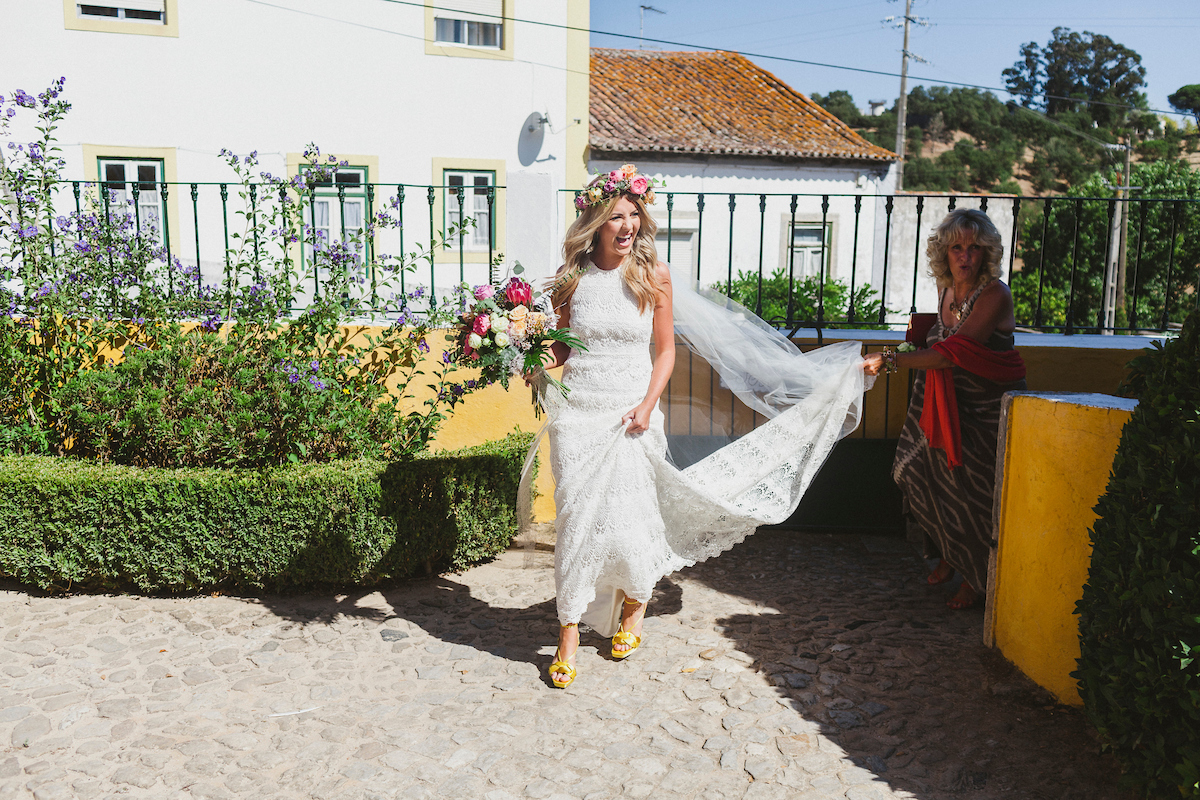 Sinead wore the Daughters of Simone Dylan dress for her gorgeous wedding in Portugal