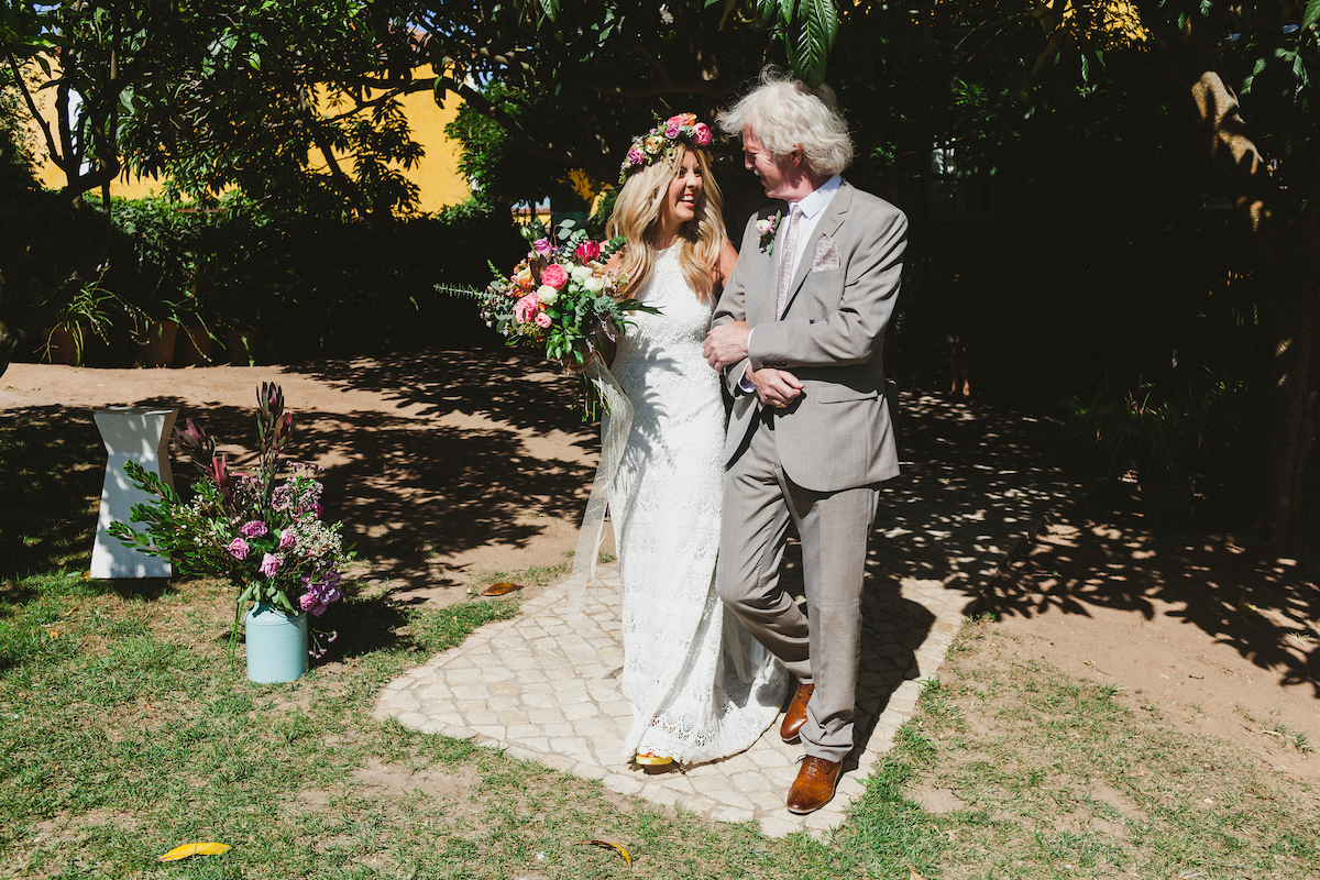 Sinead wore the Daughters of Simone Dylan dress for her gorgeous wedding in Portugal