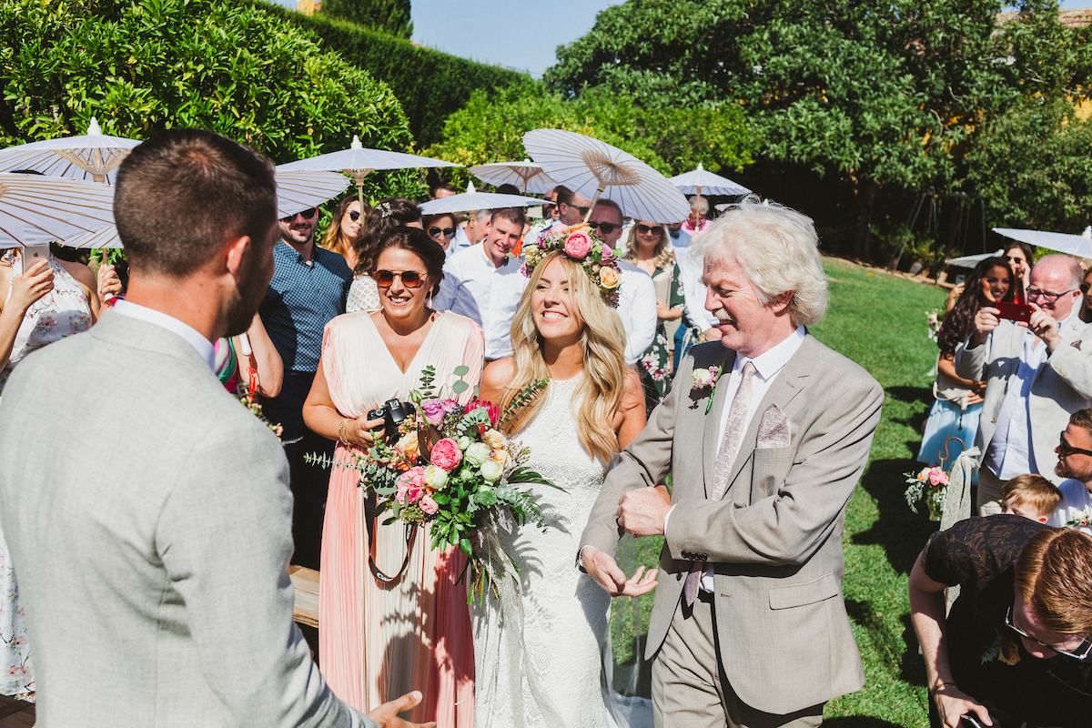 Sinead wore the Daughters of Simone Dylan dress for her gorgeous wedding in Portugal