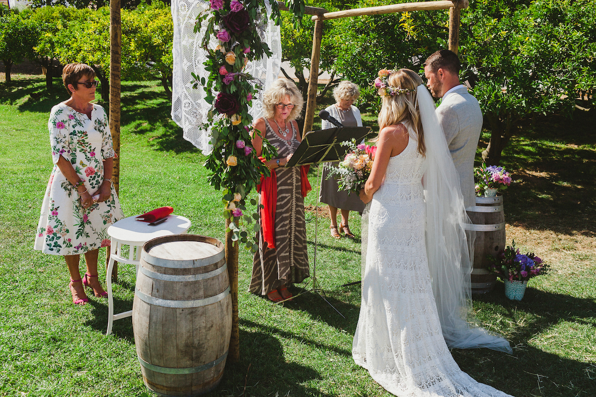 Sinead wore the Daughters of Simone Dylan dress for her gorgeous wedding in Portugal