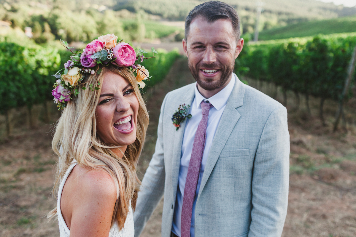Sinead wore the Daughters of Simone Dylan dress for her gorgeous wedding in Portugal