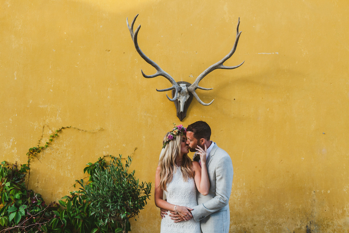 Sinead wore the Daughters of Simone Dylan dress for her gorgeous wedding in Portugal