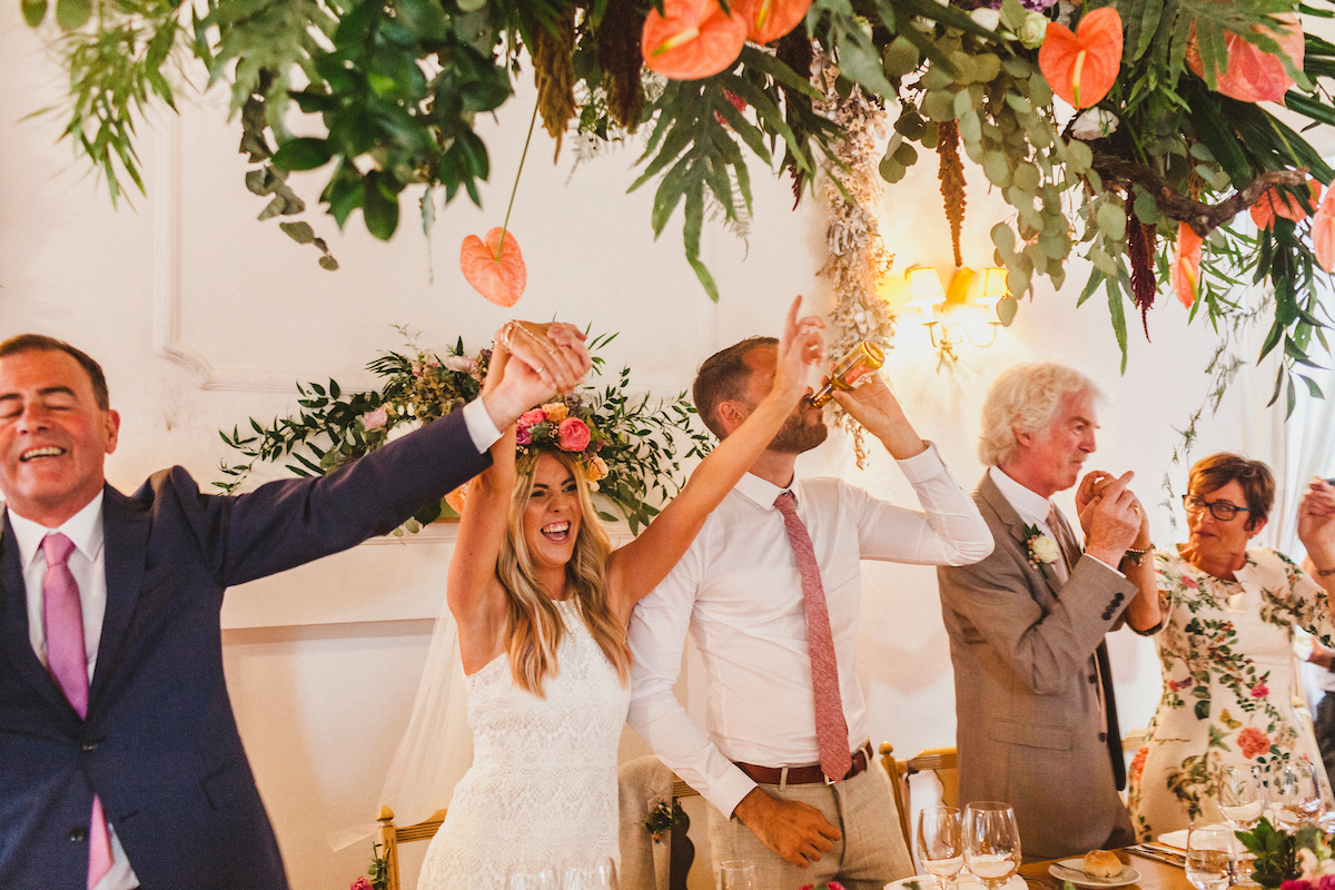 Sinead wore the Daughters of Simone Dylan dress for her gorgeous wedding in Portugal