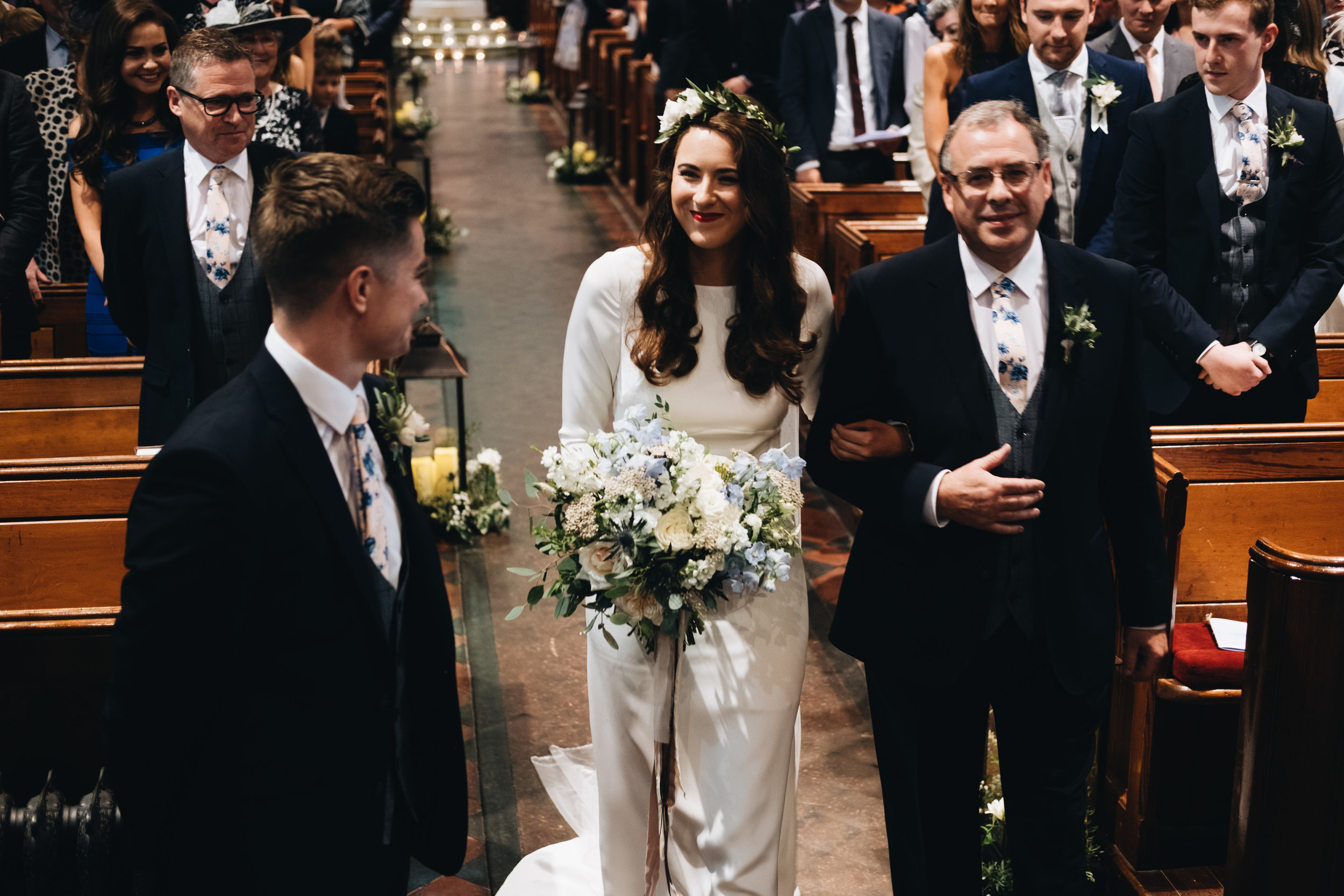 Irish bride wearing Minna Hepburn Anya
