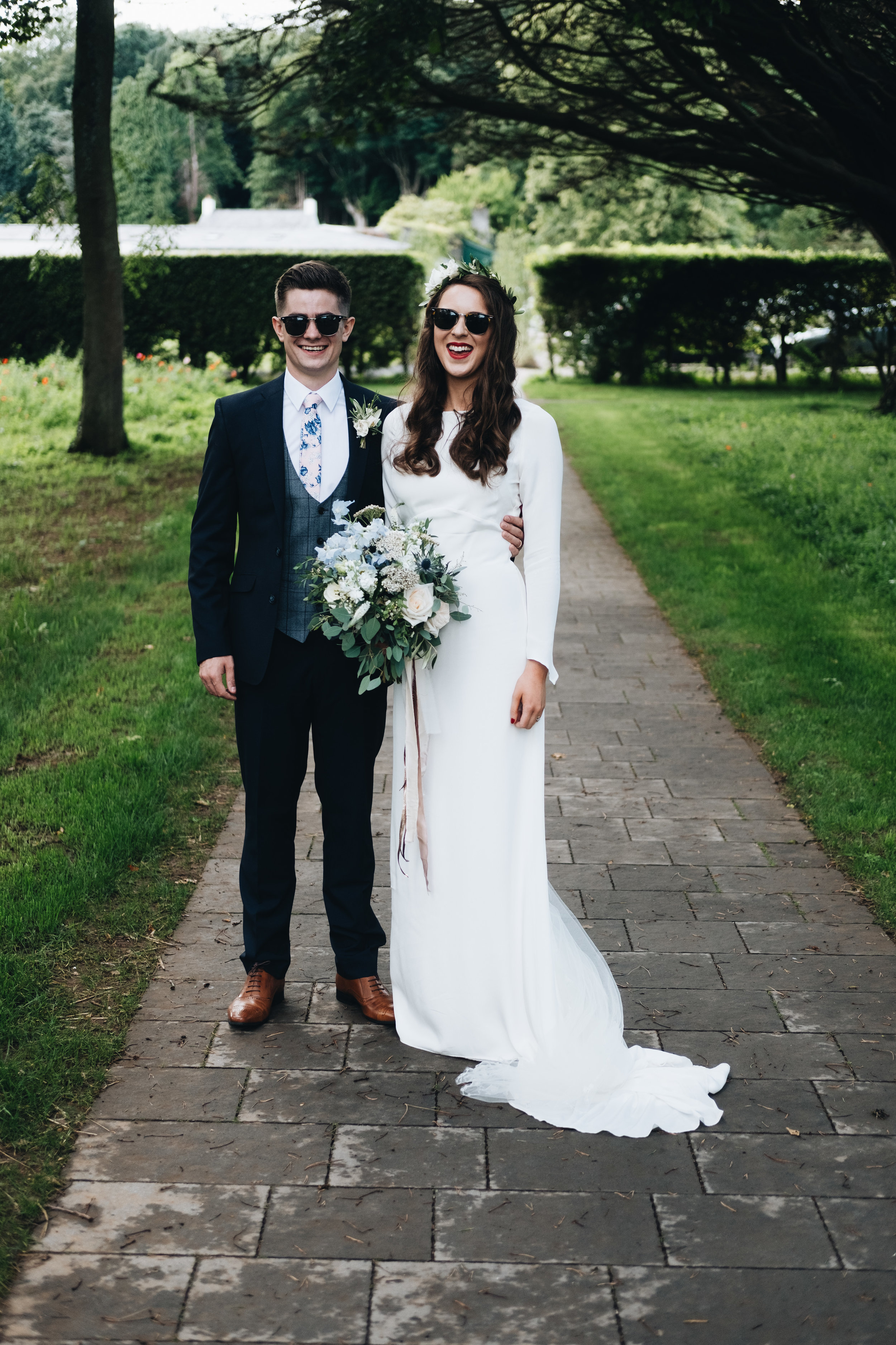 cool bride Jess wearing Minna Hepburn
