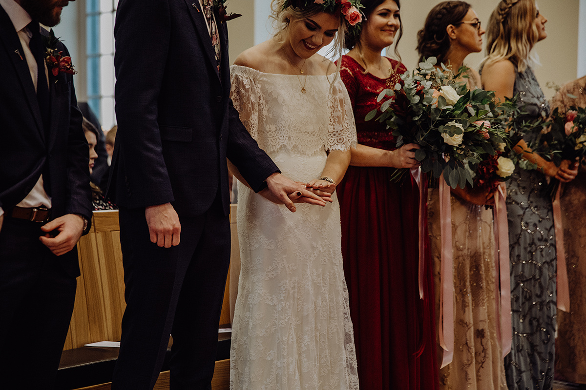 cool bohemian wedding dress by daughters of simone