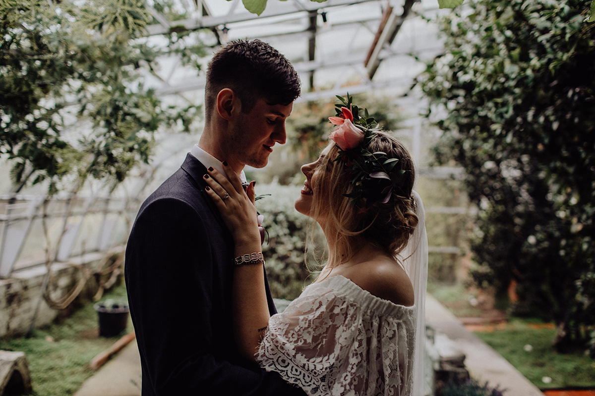 off the shoulder laurence gown by daughters of simone