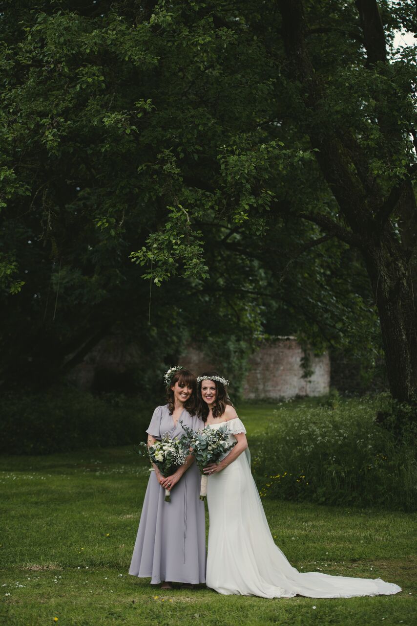 Real #a12bride Grainne wears the Kemp gown by Daughters of Simone, while her bridesmaid rocks the Florence dress from Rewritten for a stunner of a day at Ballyscullion Park