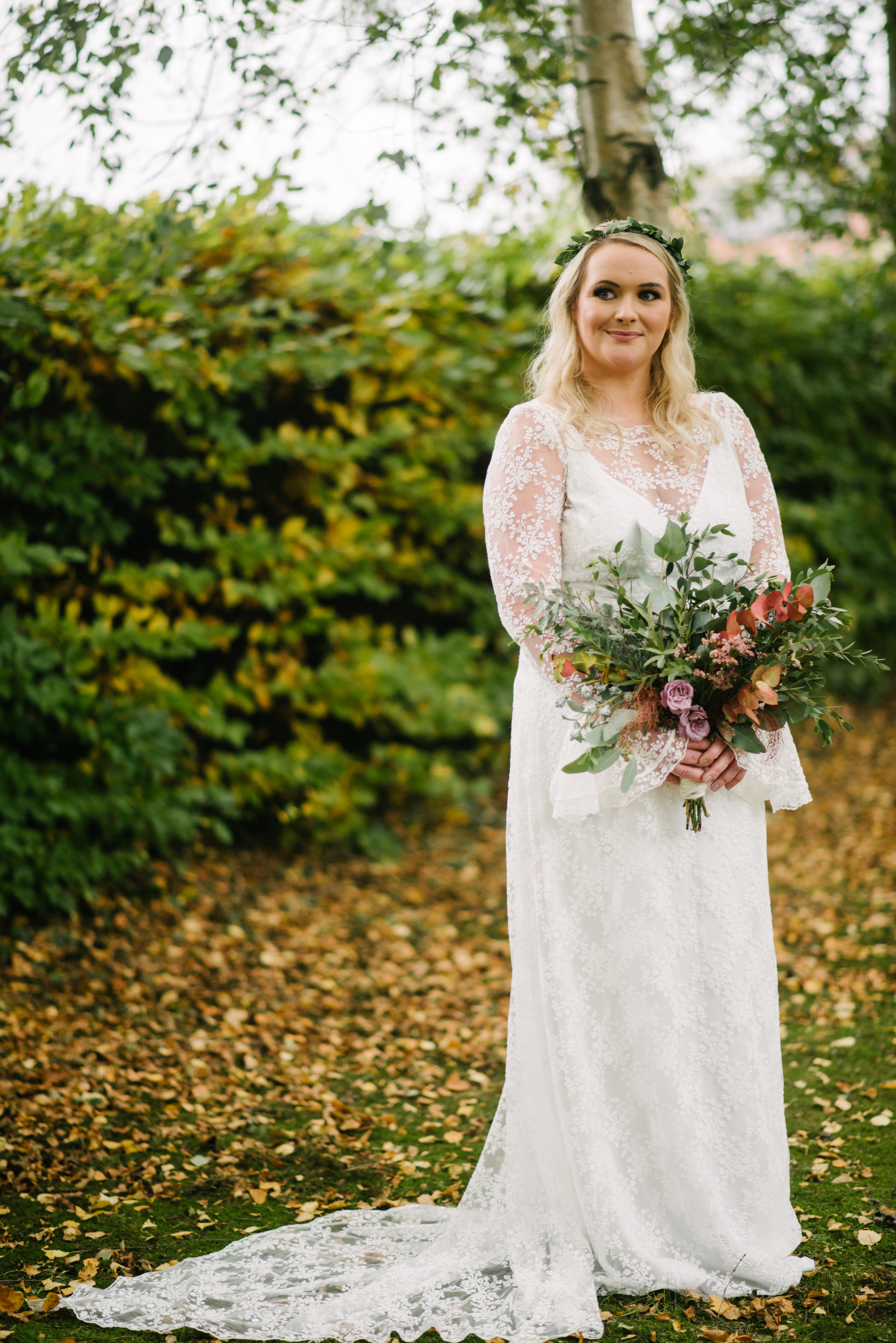 LONG SLEEVE LACE BOHEMIAN WEDDING DRESS BY & FOR LOVE