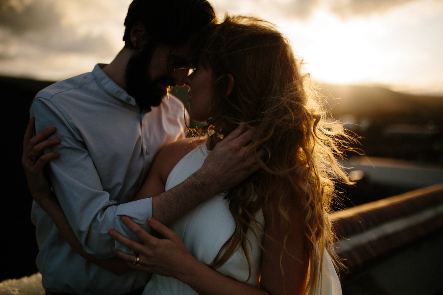 sunset golden hour engagement shoot