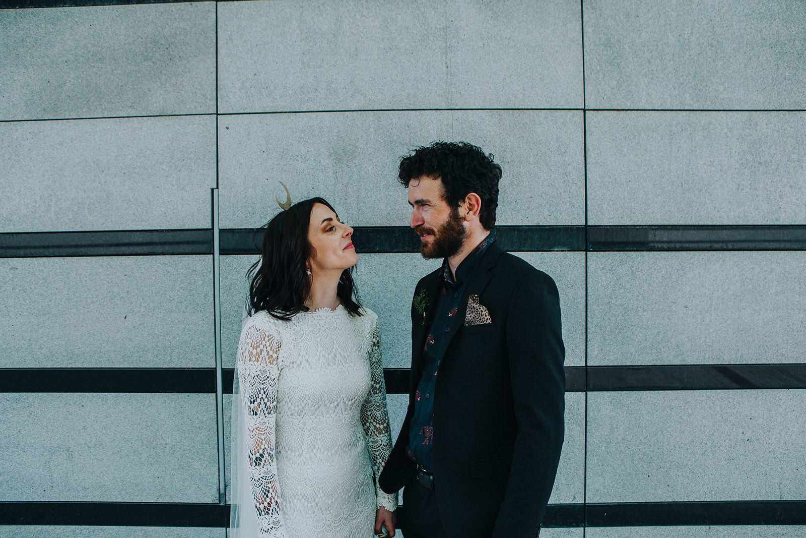 modern boho wedding dress by Daughters of simone