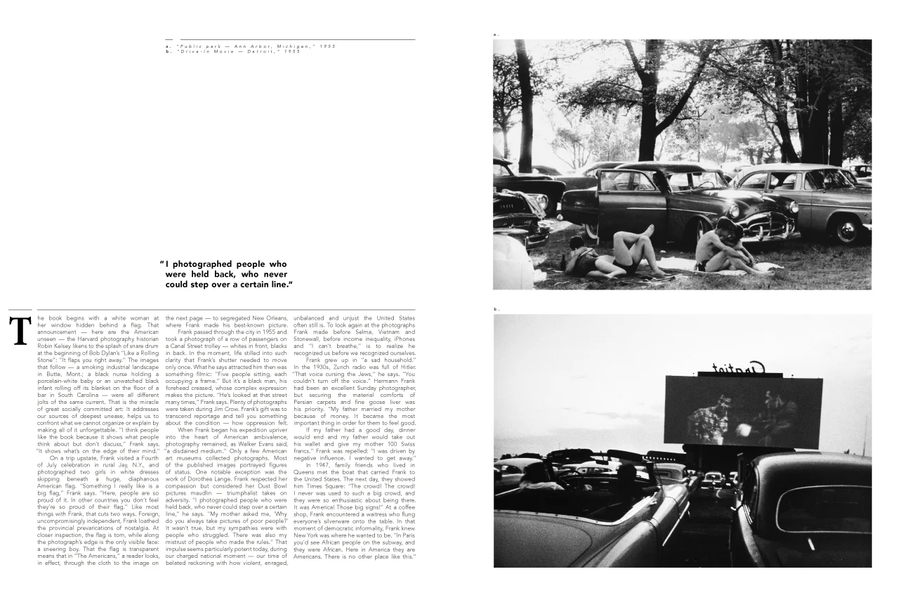 Robert Frank Magazine Spread