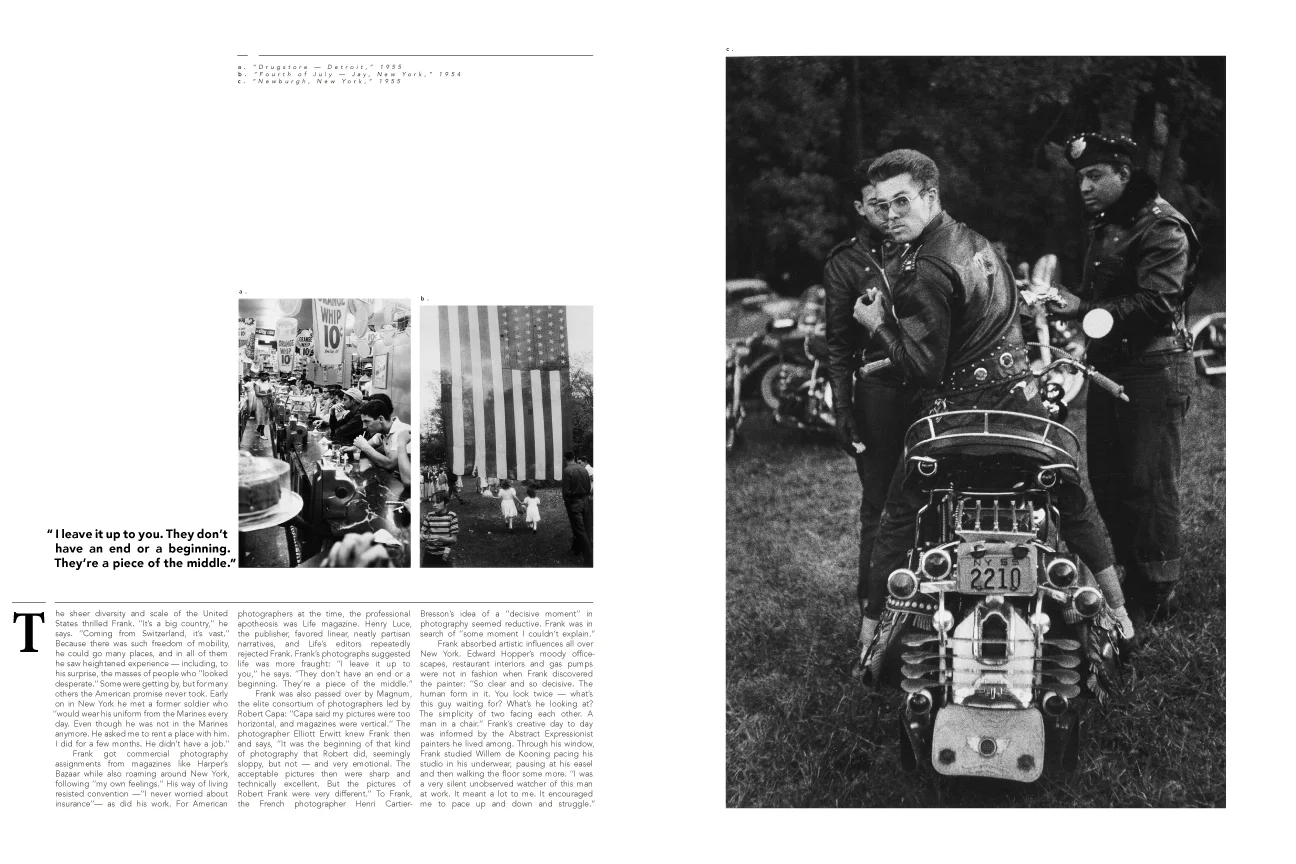 Robert Frank Magazine Spread
