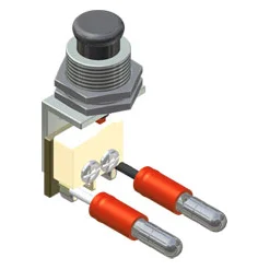 Momentary (SPDT) Pushbutton with Lead and Terminals