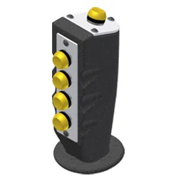 compact operator control handles with switches