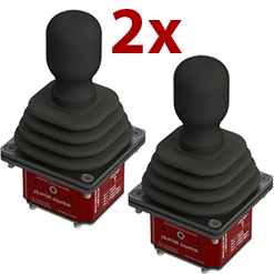 (Qty 2) JS-H100, Dual Axis Hall Effect With 2.5" Ball Knob
