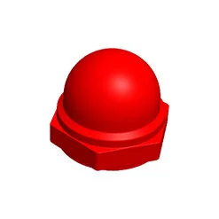 15/32-32 Hex Pushbutton Boot, Red