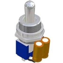 SPDT Momentary Toggle Switch (mom-off-mom) with 4.7uF caps