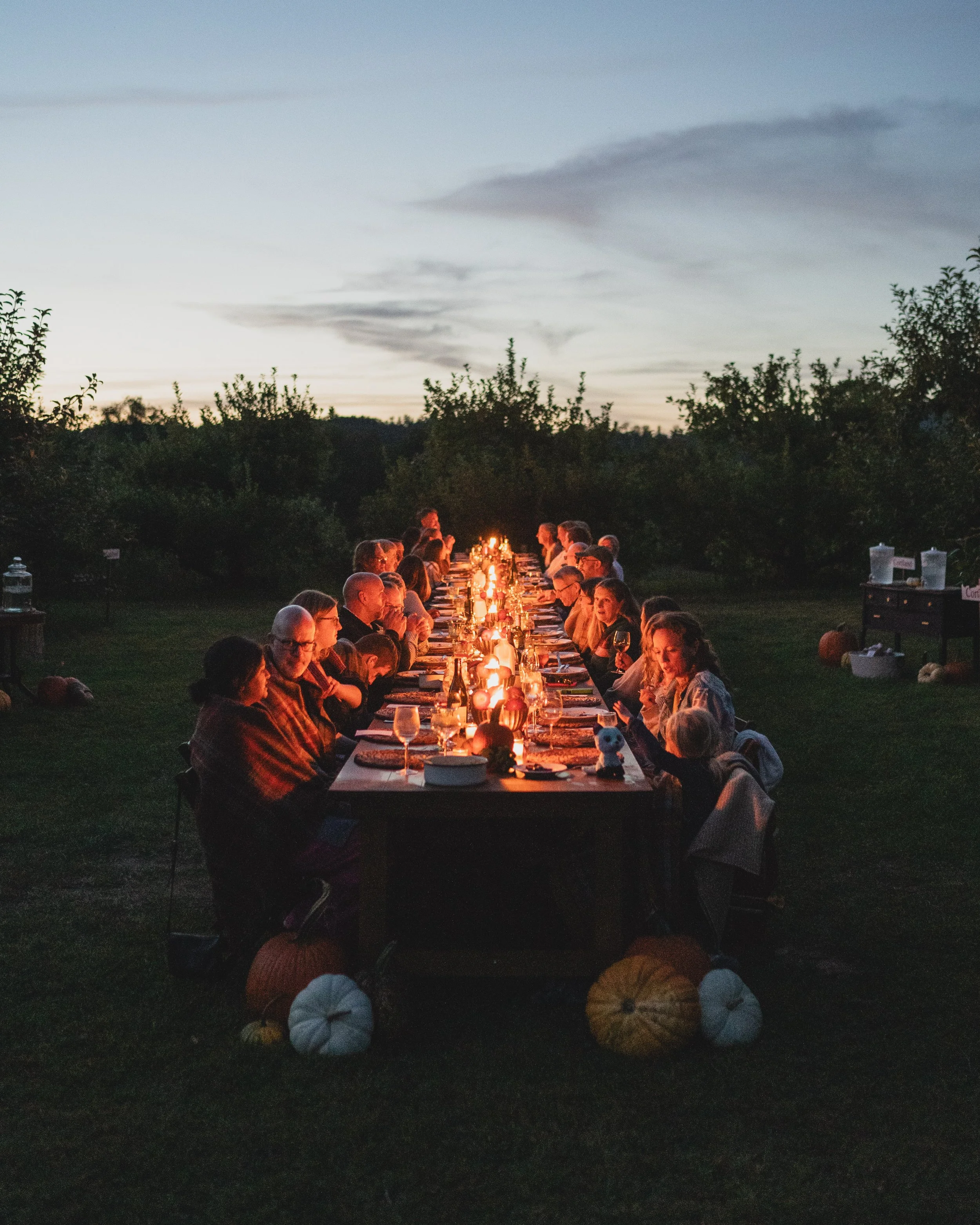 Dinner in the Orchard