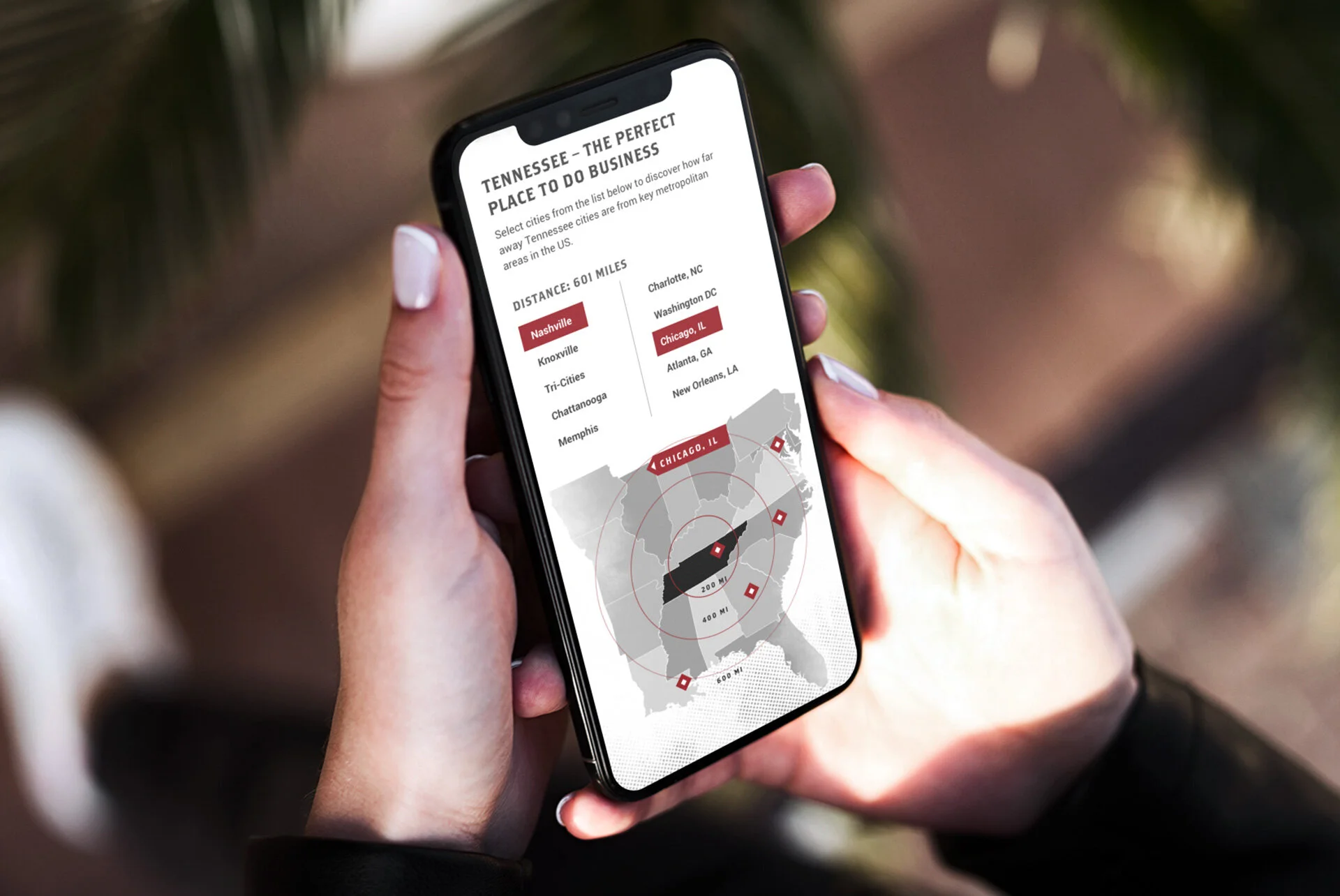 TNECD Website on Phone