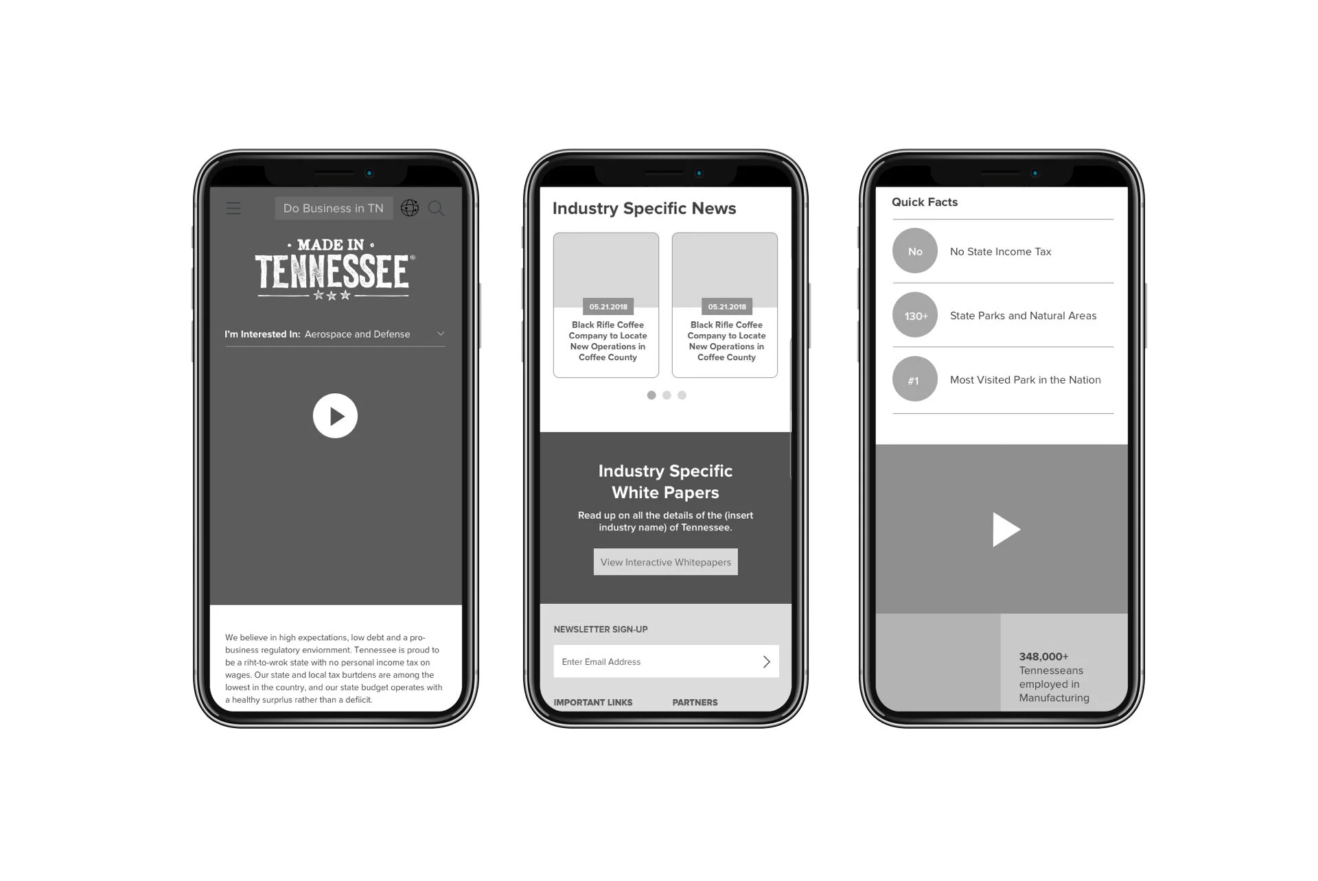 TNECD Wireframes