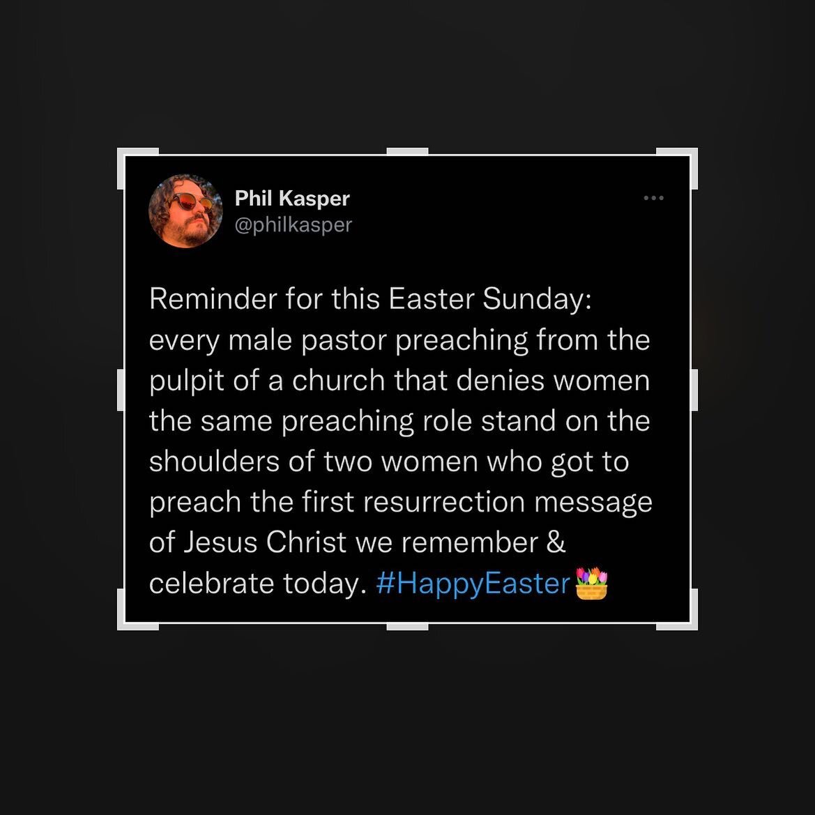 Simple observation for this Easter Sunday.

Matt 28:5-8
Mark 16: 4-7
Luke 24:1-11
John 20:17-18