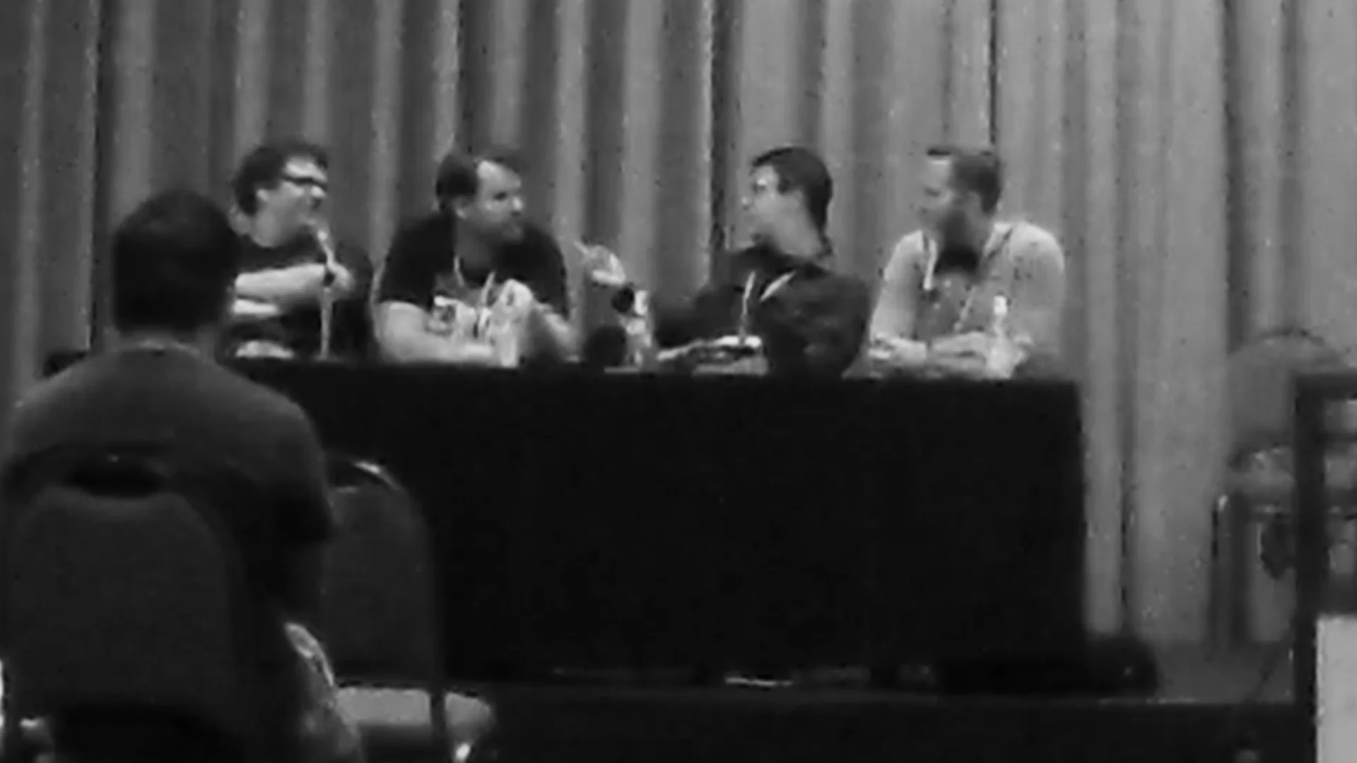 During our Panel (Left to Right): Zach, Micah, Bandrew, & Logan