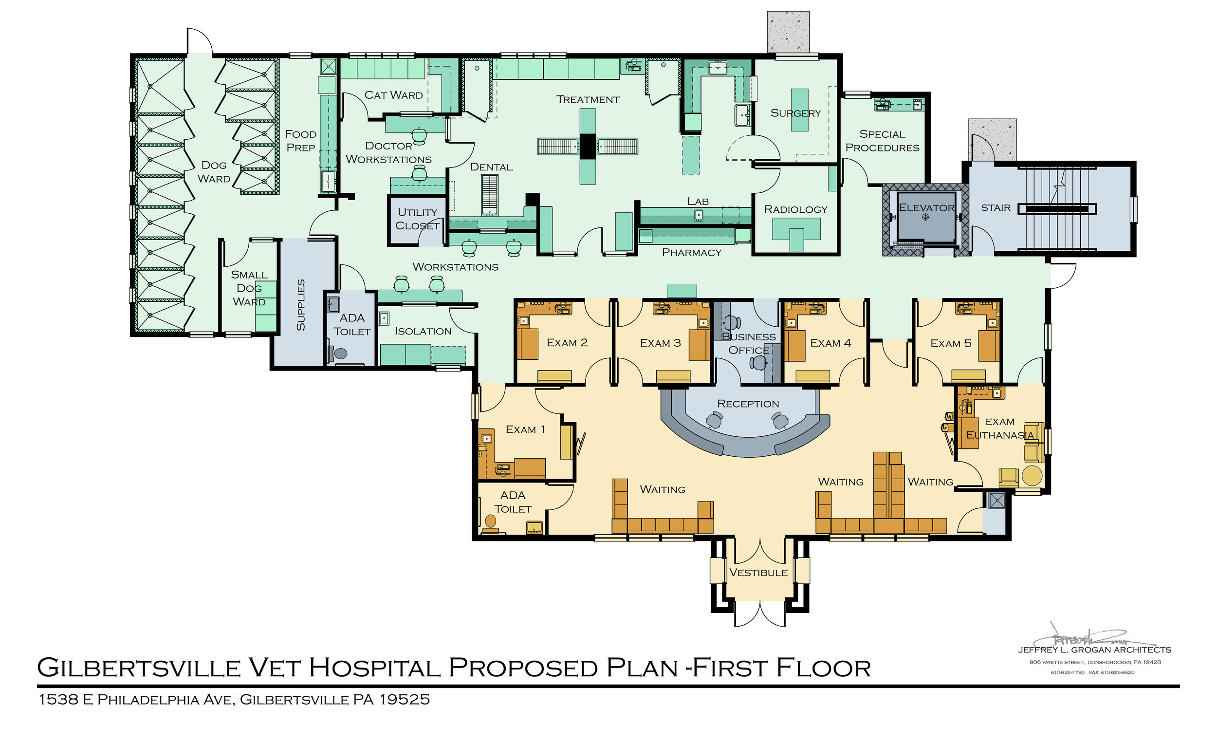 vet practice floor plan