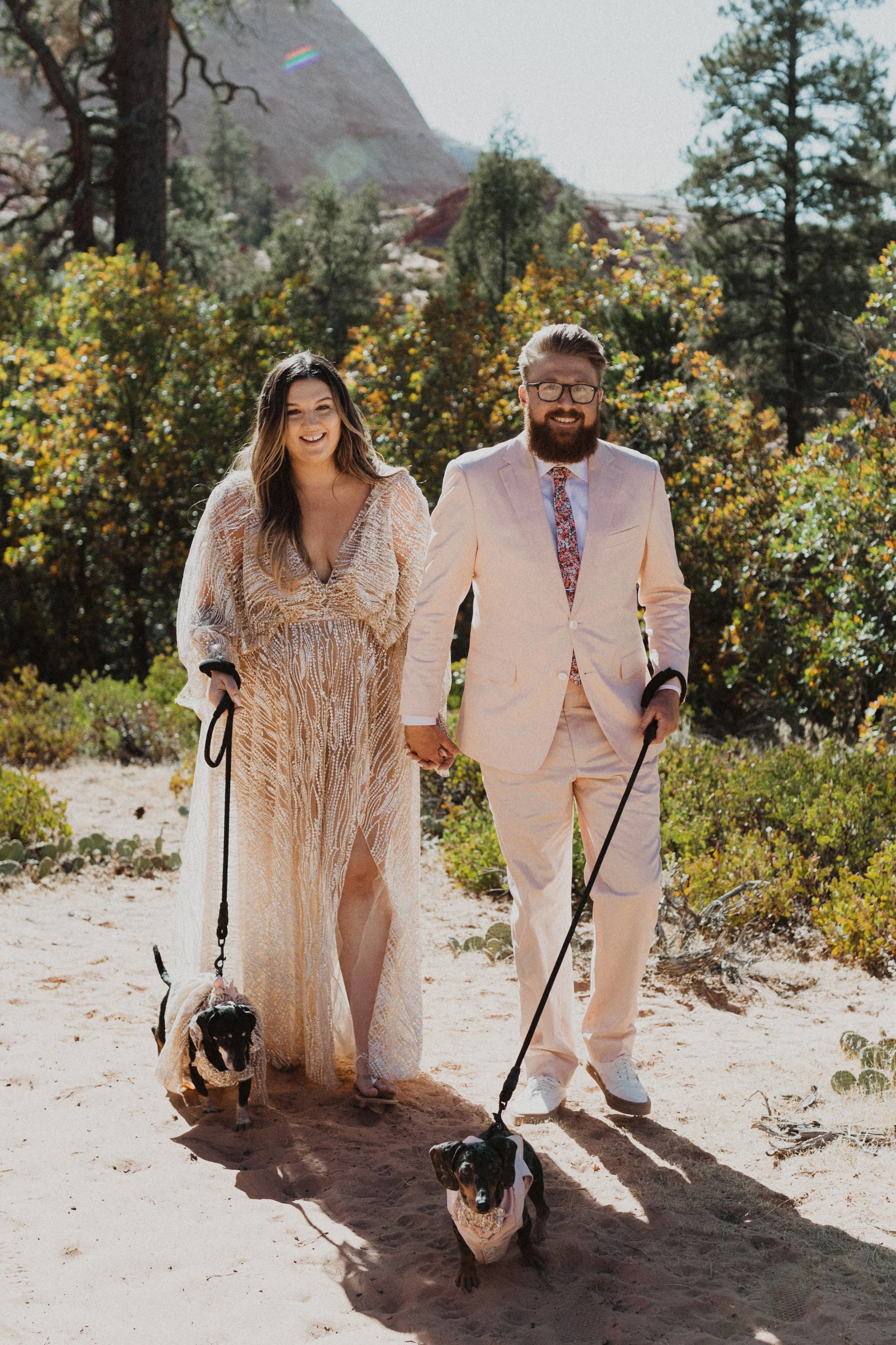 micro wedding with dog