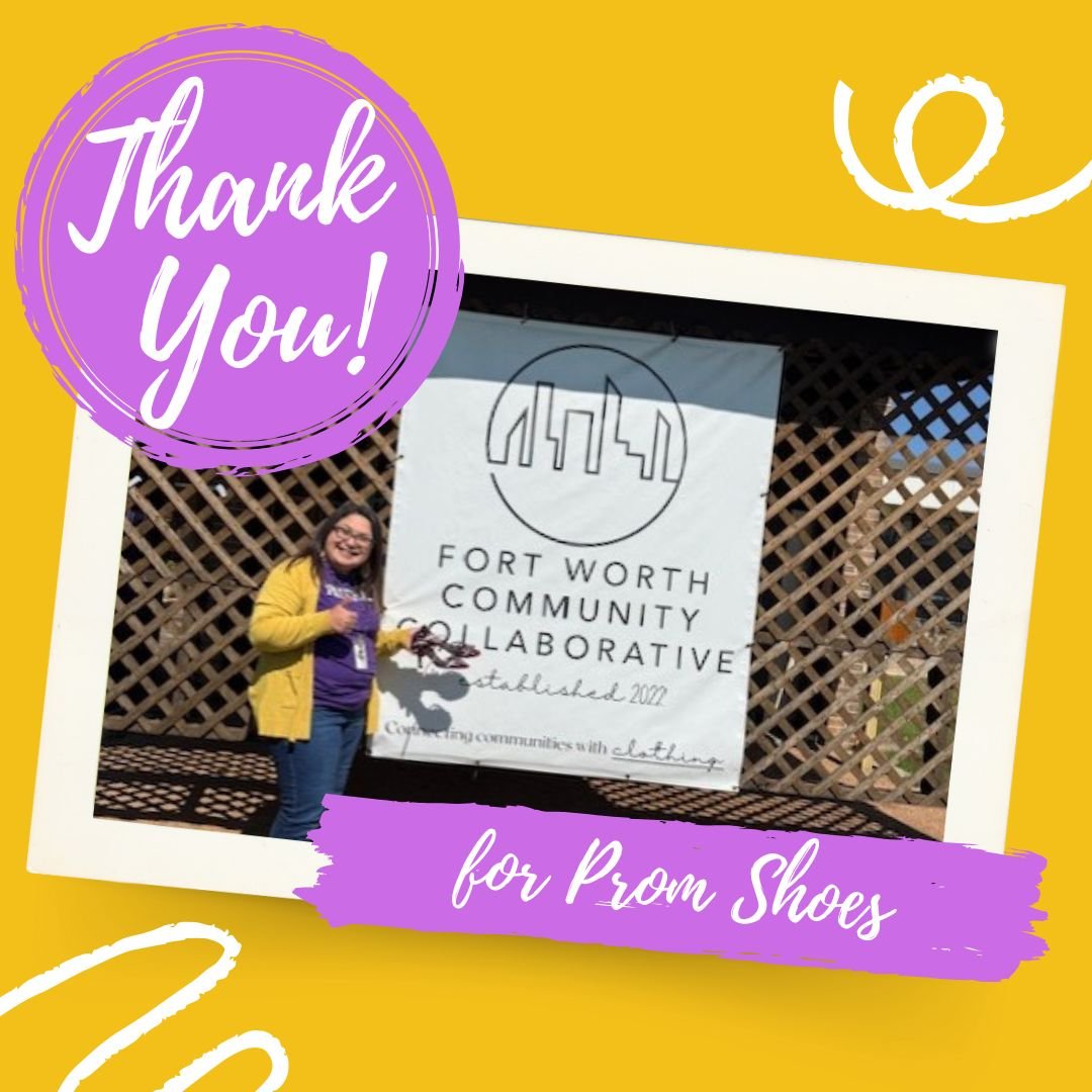 Thank you @fwcommunitycollab for prom shoes for a student! You are incredible and doing amazing things in the community. Thank you for supporting our Paschal Community too!

Do you know someone who likes to thrift or needs clothing? Maybe you are loo