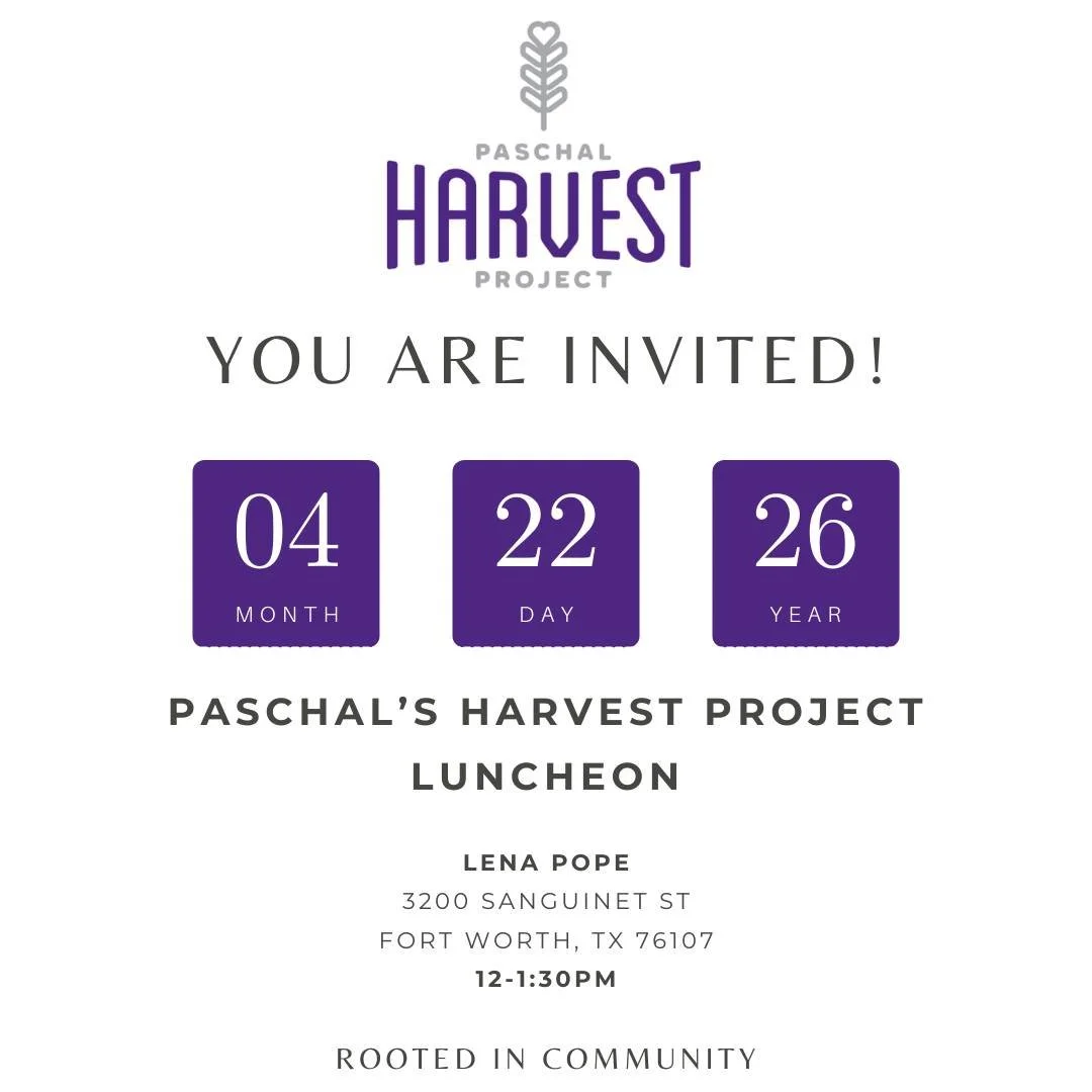 We hope to see you at our 12th Annual Harvest Project luncheon this year! Be sure to purchase your ticket soon and we can't wait to celebrate with you.

https://secure.givelively.org/event/paschal-enrichment-foundation/harvest-project-2026/paschal-ha