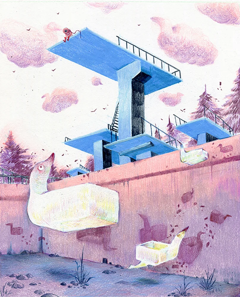 His dreamy swimming pool