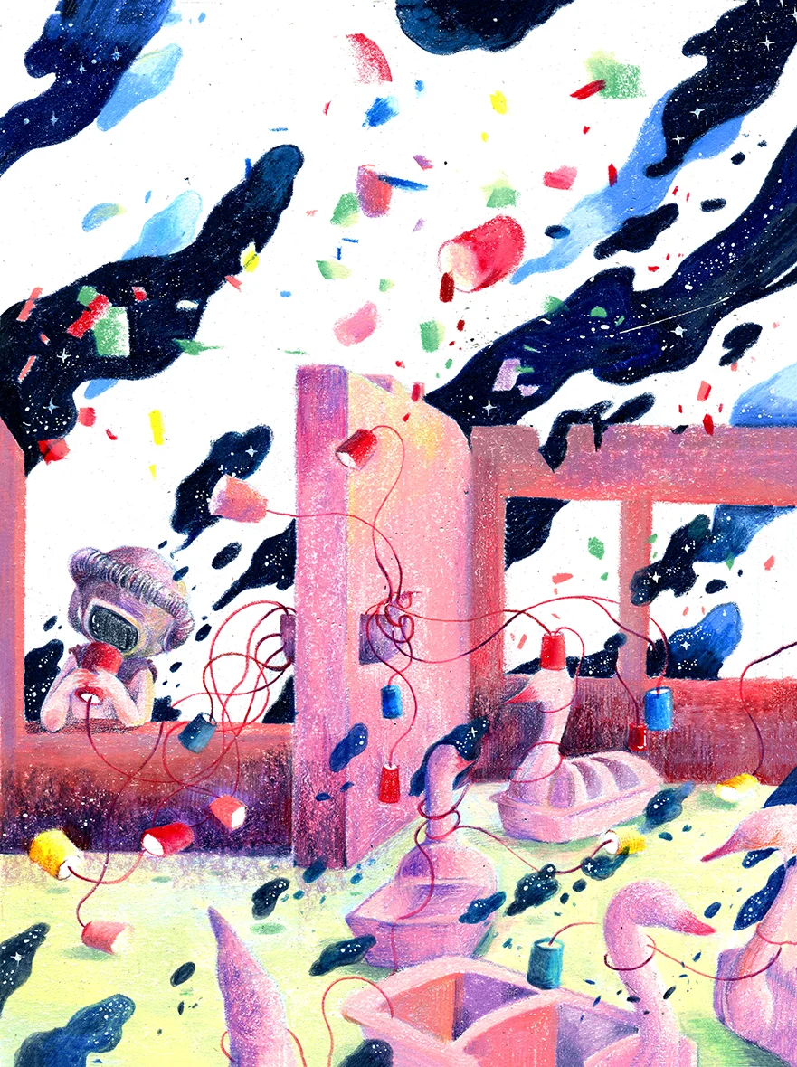 His dreamy telephone booth