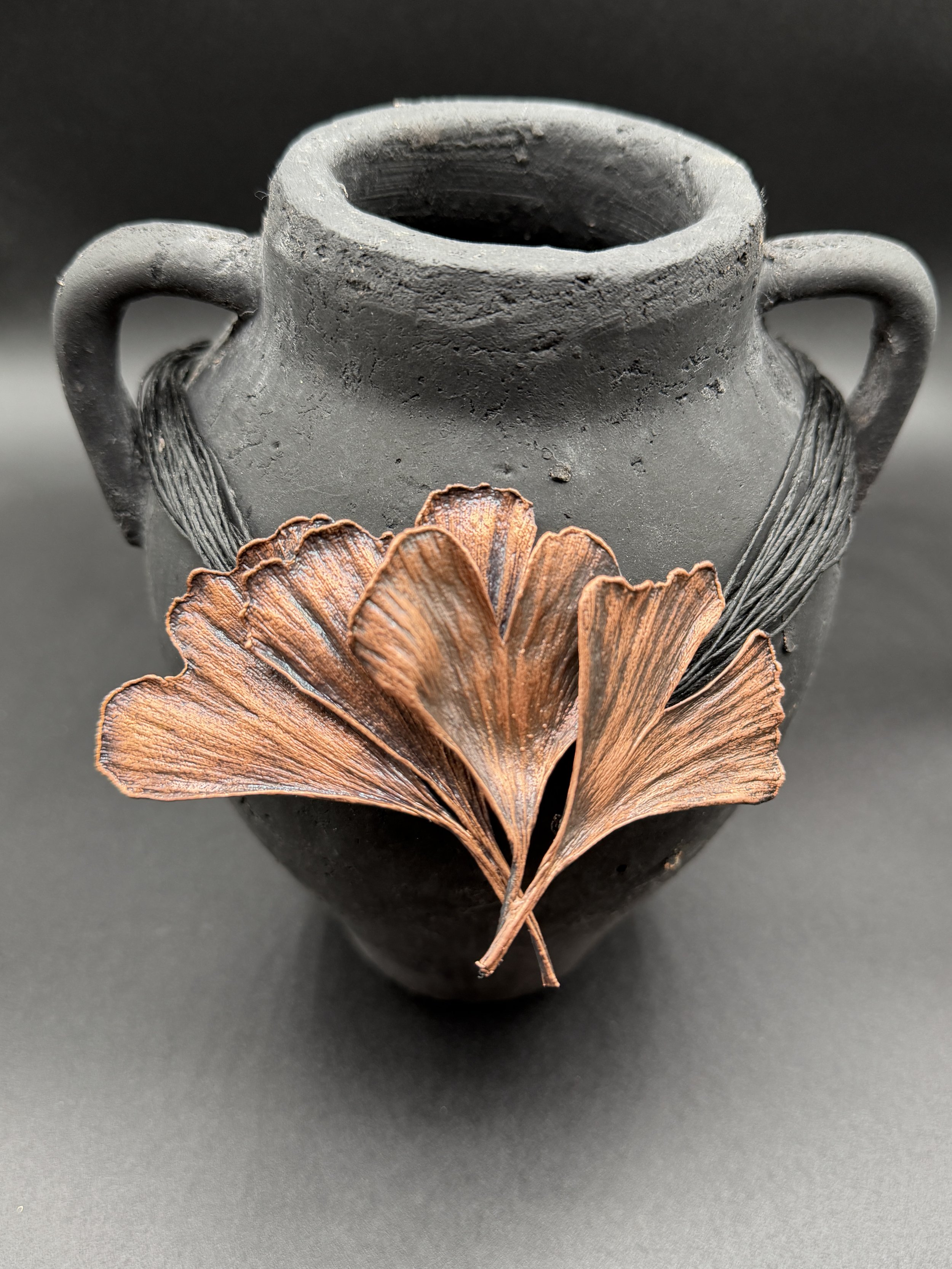 Ginkgo Leaves as a bronze necklace