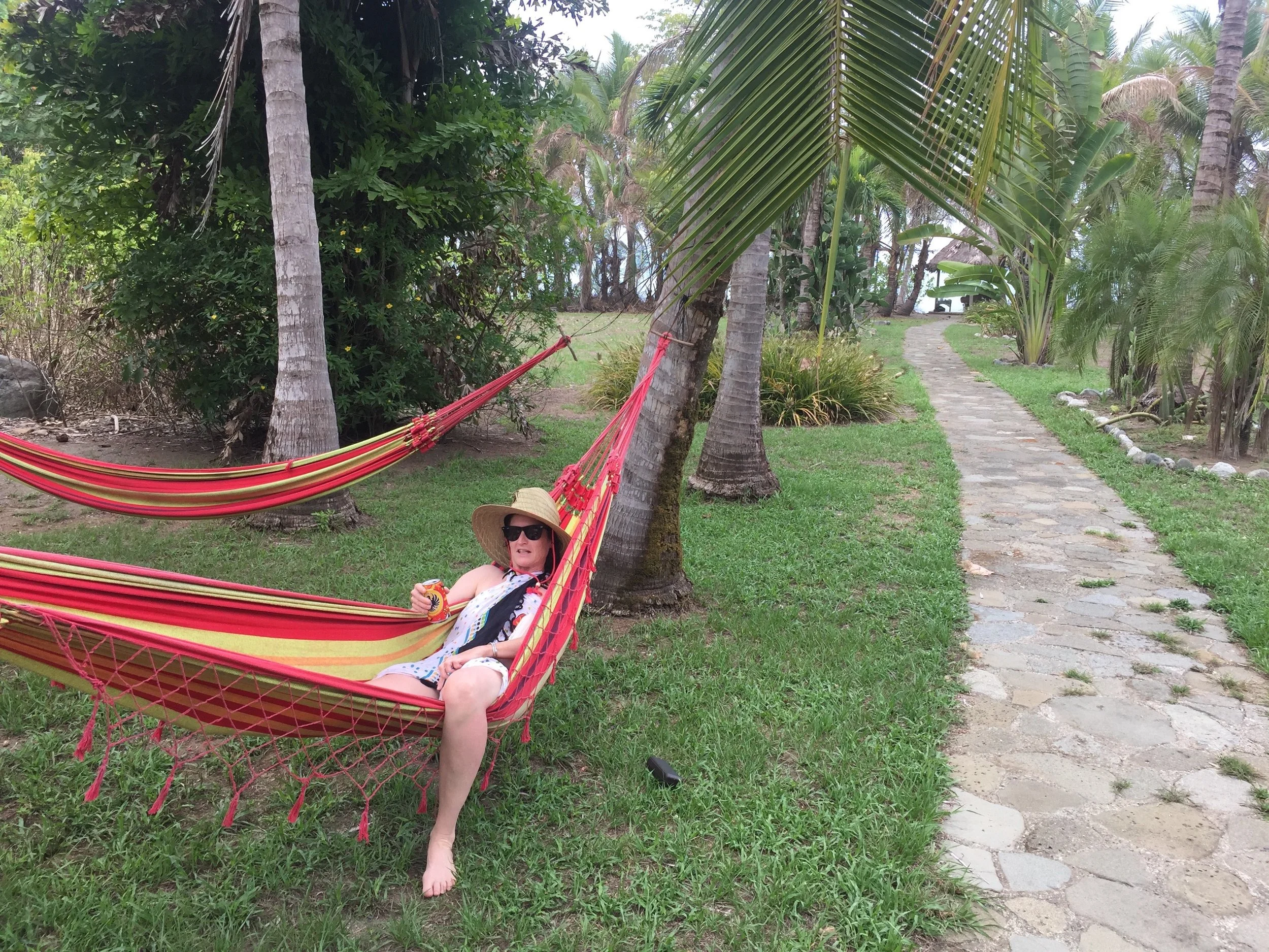 me in hammock behind pool house with a beer (shhhhh)