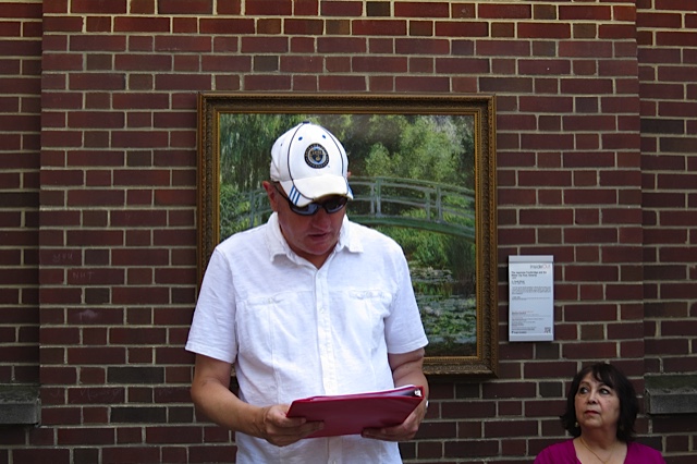 Peter Baroth reading a poem by Courtney Bambrick, inspired by Monet