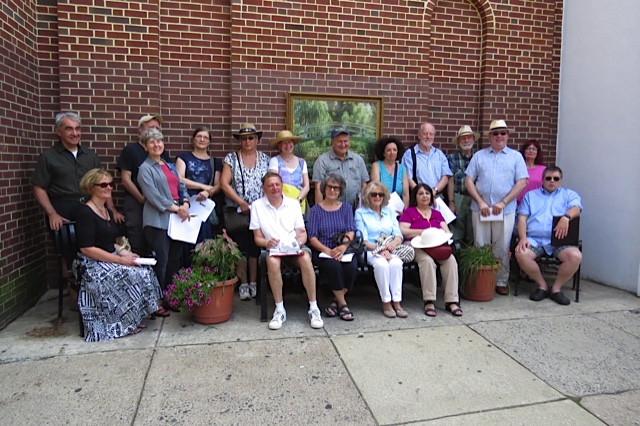 Group shot of participating poets at Philly Art Museum's Inside Out Exhibit