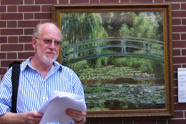 Nick Lutwyche shares a poem inspired by Monet's "The Japanese Footbridge and Water Lily Pool"