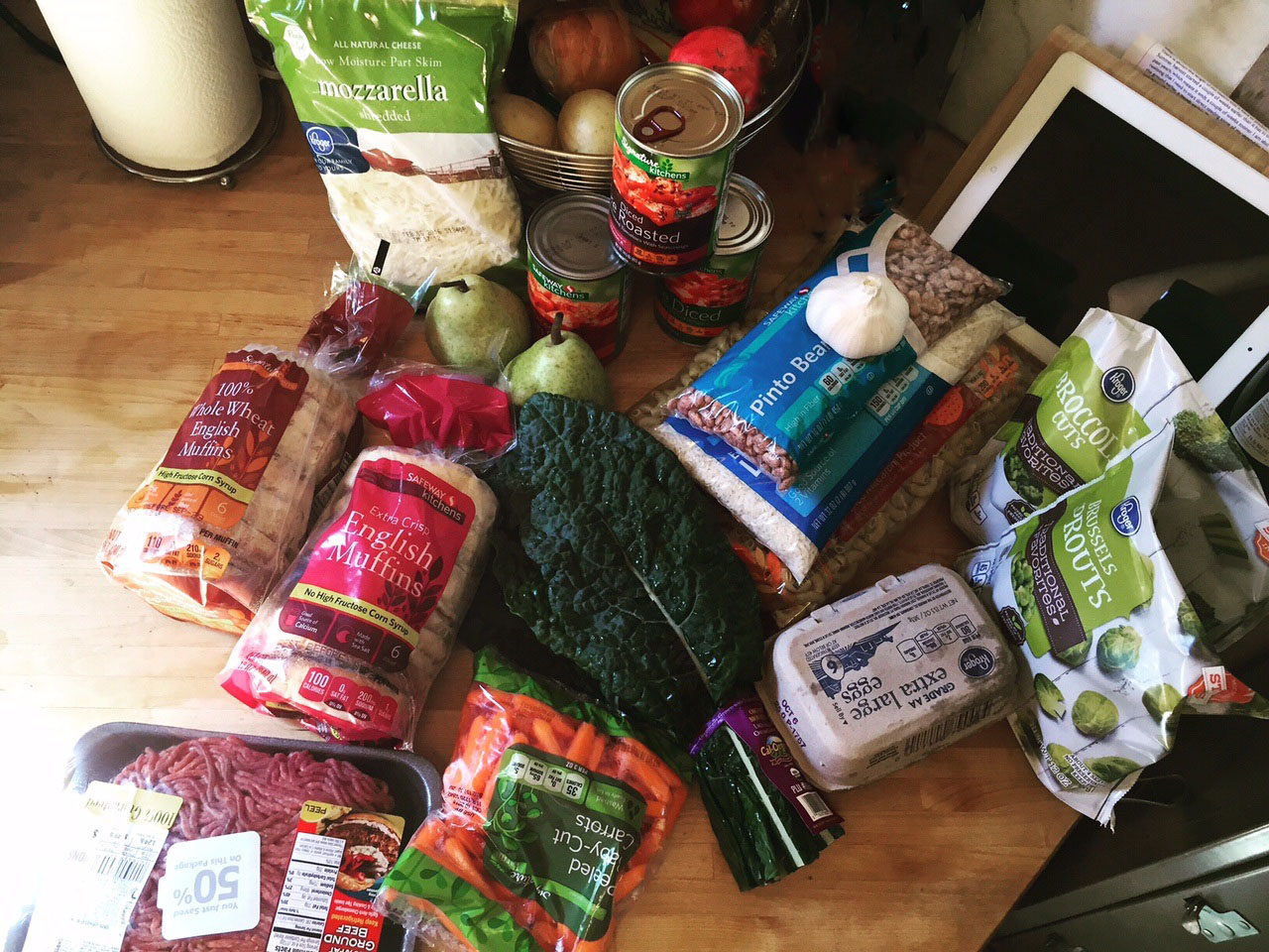 Erika's groceries for the week of the Challenge