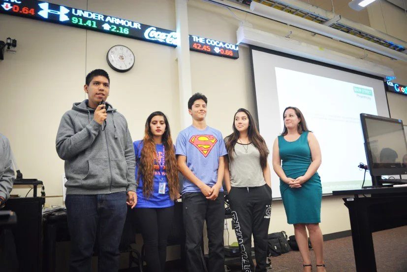 High School students present their san diego hunger coalition benefit project