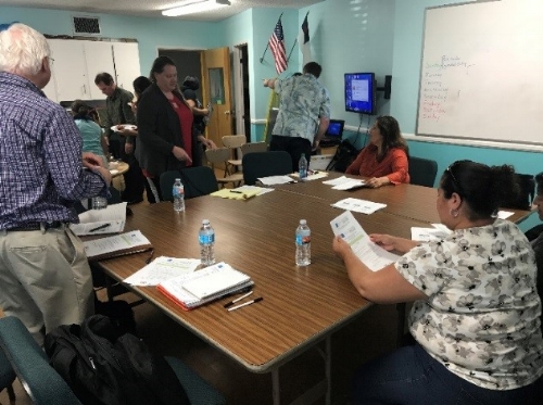 Our Director of Policy and Advocacy Diane Wilkinson leads an advocacy workshop with parents and community representatives in Lemon Grove.