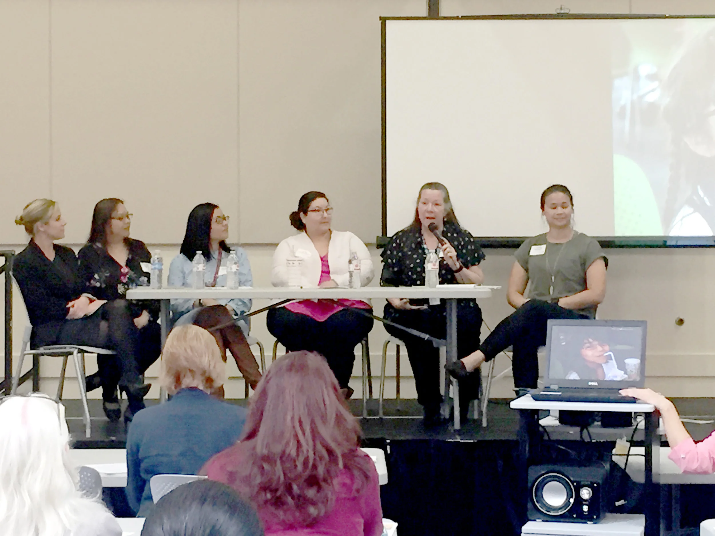 North Panel: (Left to Right) Naomi Shadwell, Brenda Monzon, Orquidia Contreras, Susan Salinas-Ramos, Lisa Ferneau-Haynes, Maddy Moritsch