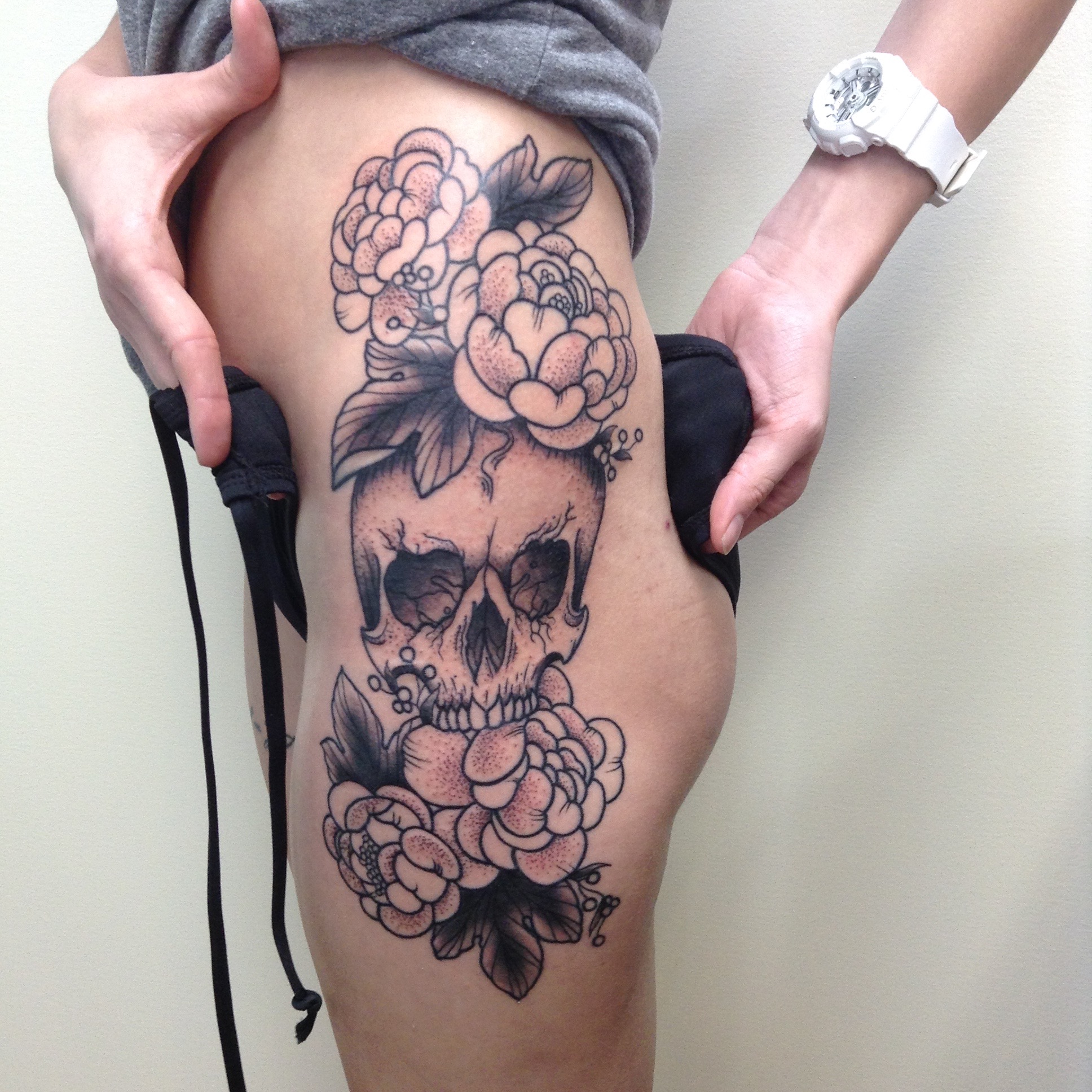 100 Ink Black Skeleton Flower Arm Hand Tattoo Design png  jpg 2023