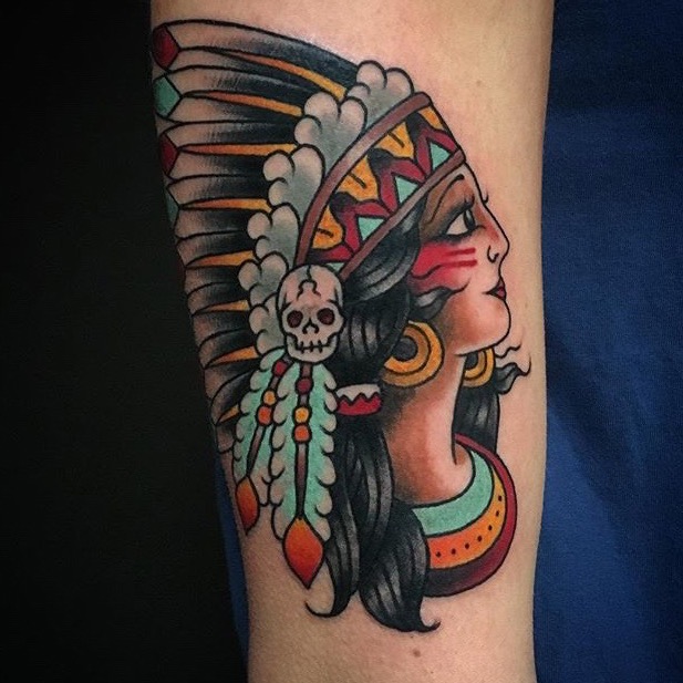 indian headdress tattoo — Blog — Independent Tattoo - Dela-where?