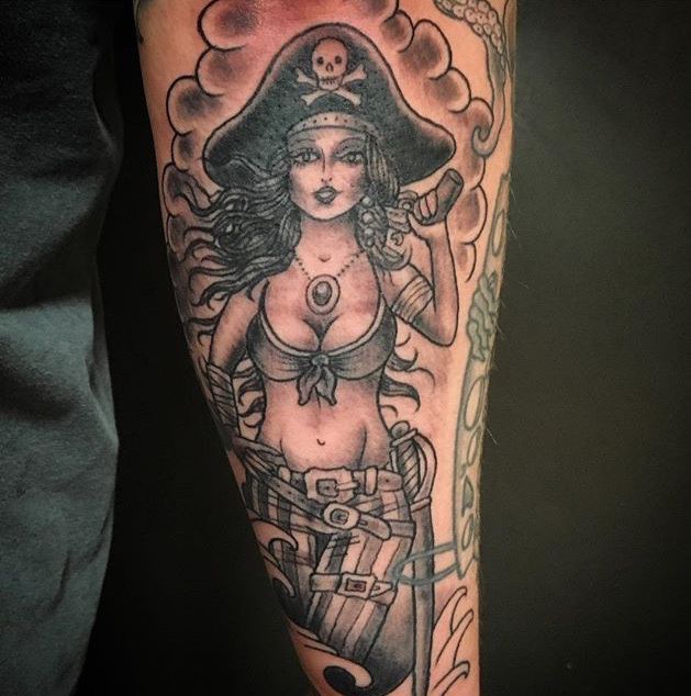 Pirate chick tattoo by Pasha Tarino  Post 24219