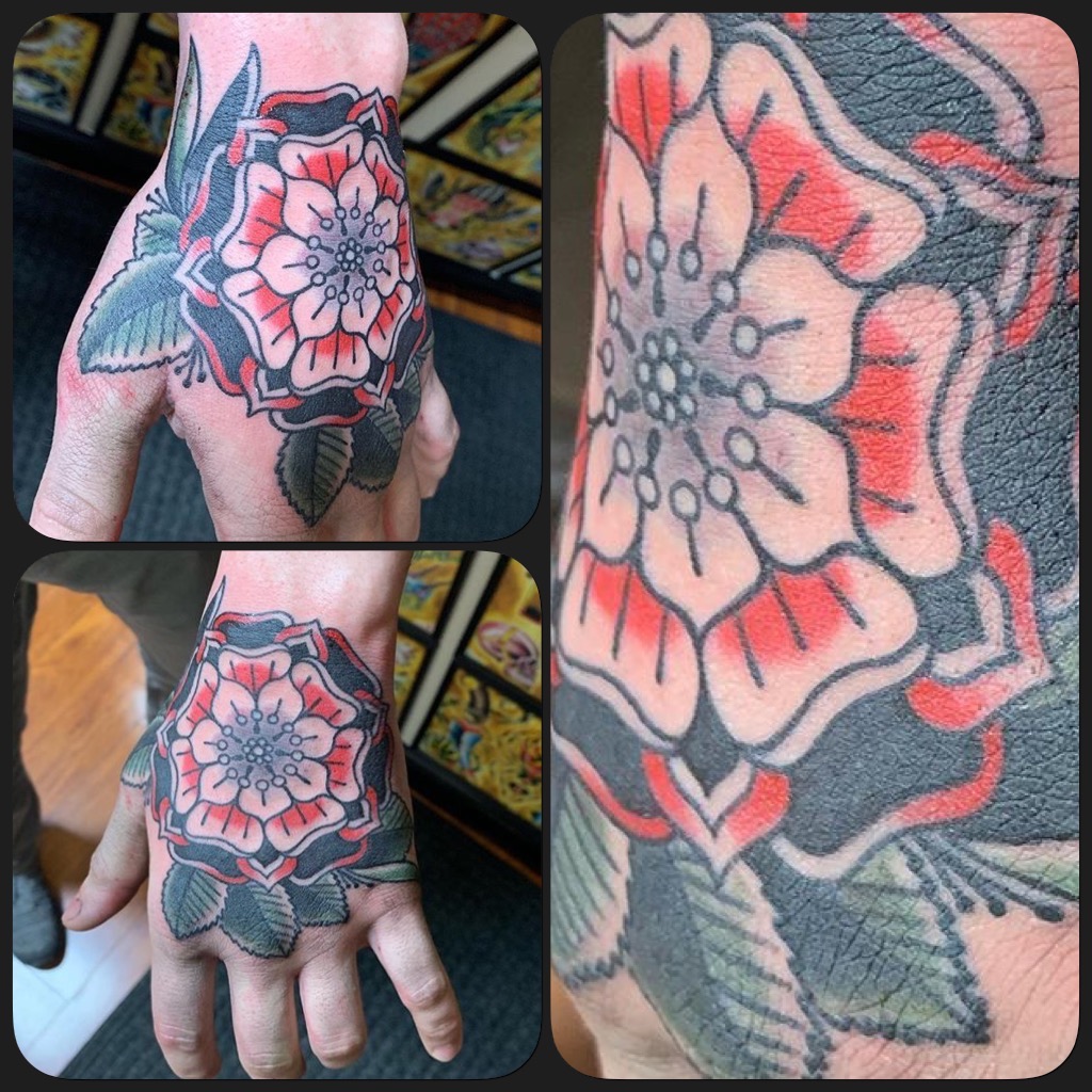 Sunset Tattoo — Elbow Mandala done by Tristan!...