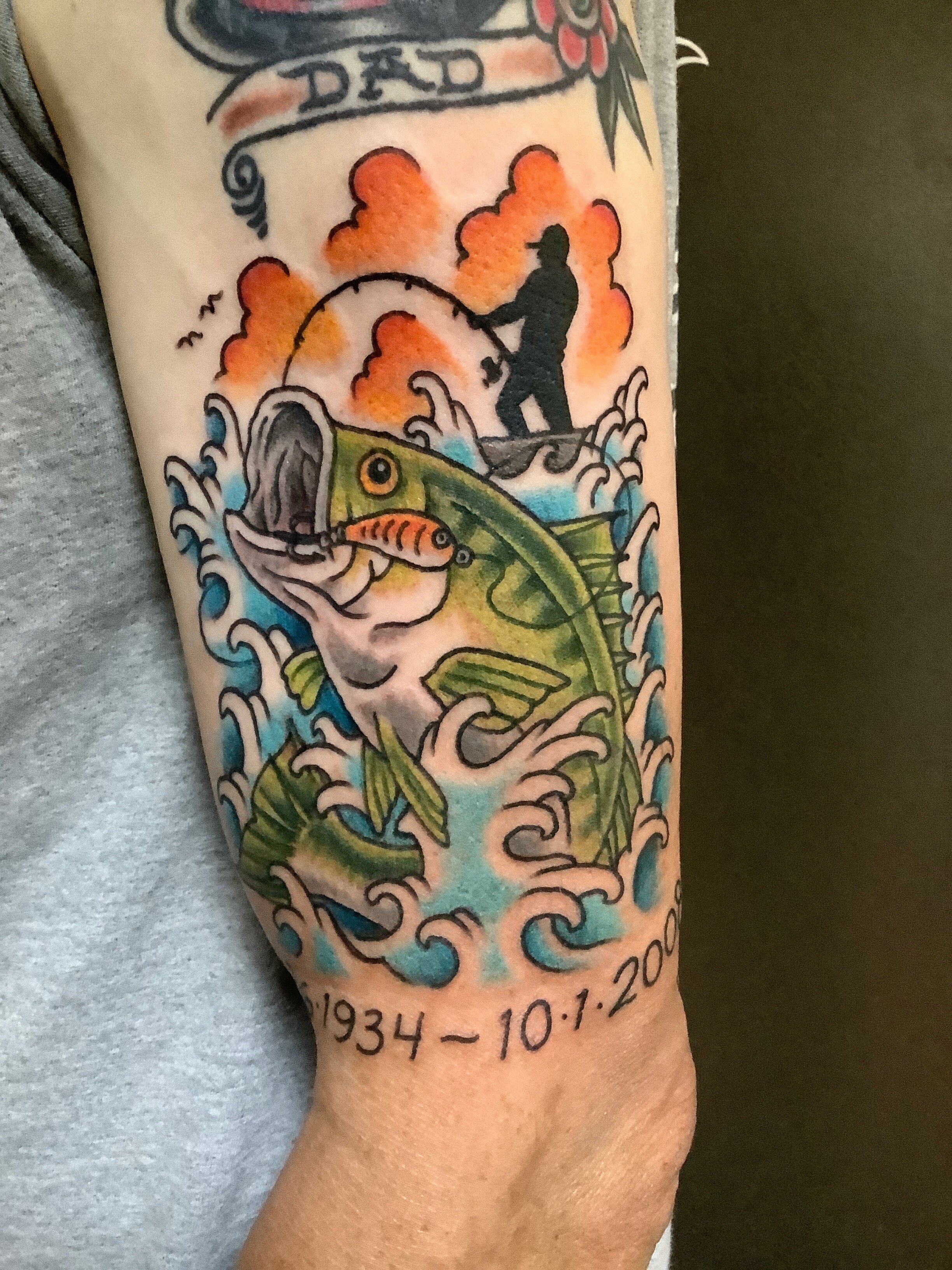 Marc Chisletts tattoo blog  Fly fishing memorial tattoo on  danicalifornia